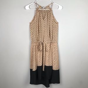 BAR III High Low Polka- Dot Spaghetti Straps Dress